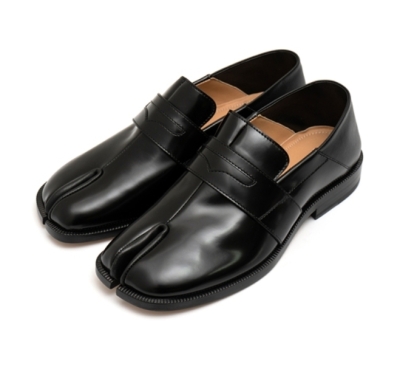 e*n様 Maison Margiela ホワイト ローファー 38 1/2 美 Maison Margiela＊Tabi loafers レザーローファー＊送料込