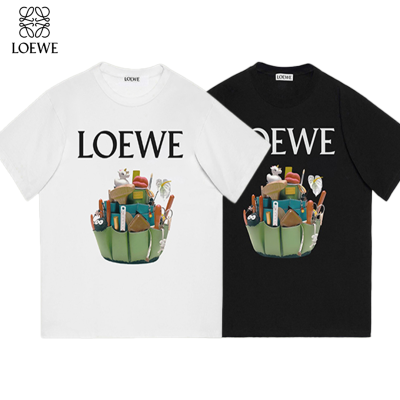 LOEWE 3D文字刺繍半袖Tシャツ