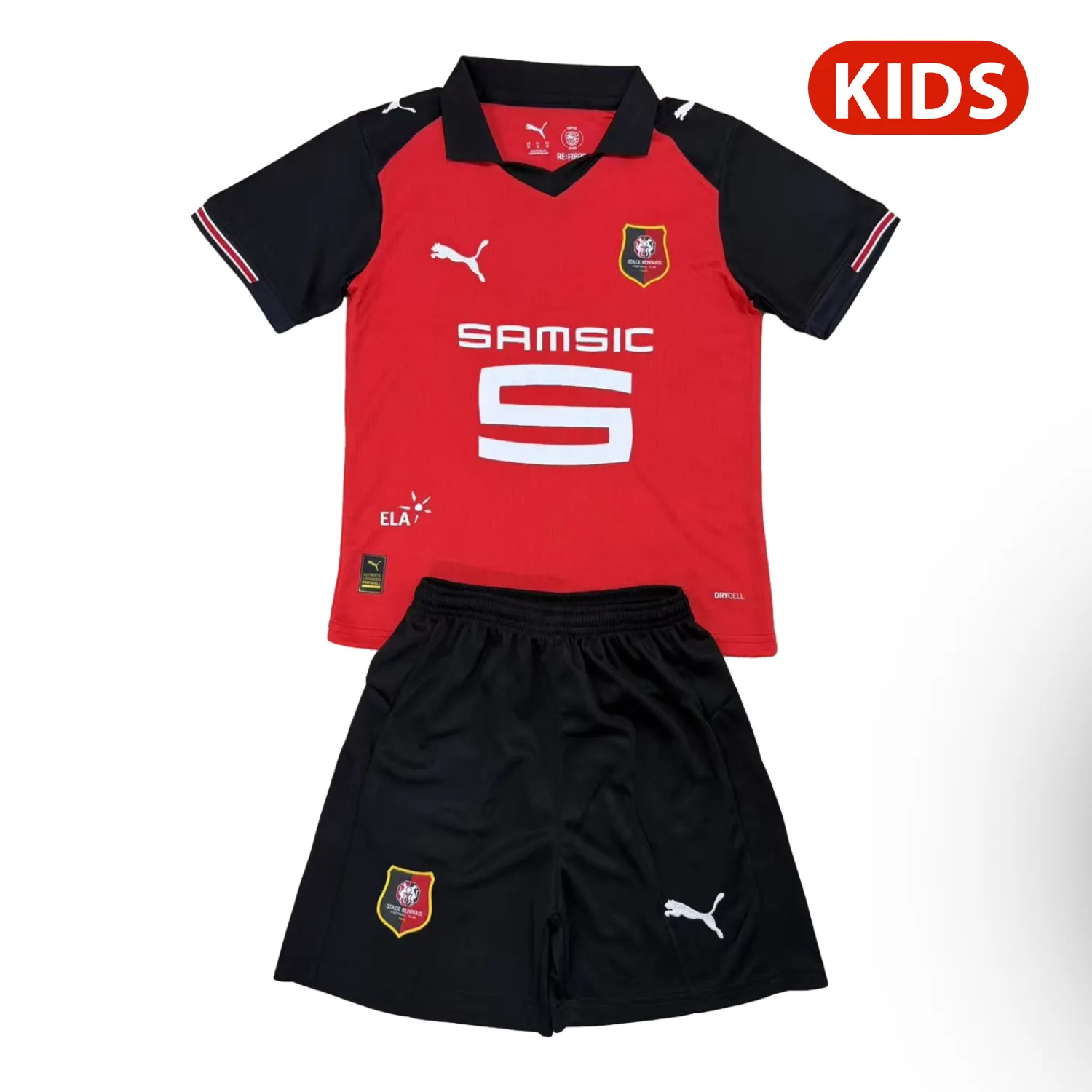 Kid's Rennes 2025/26 Home Shorts