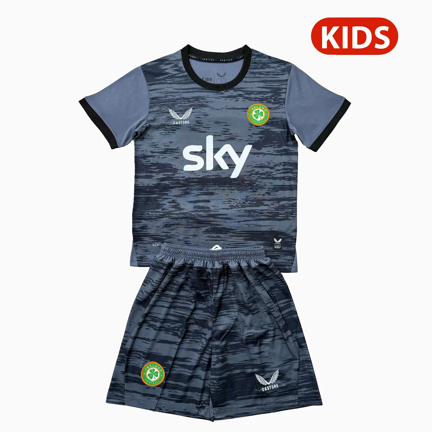 Kid's Ireland 2025 Third Castore Stealth Shirt