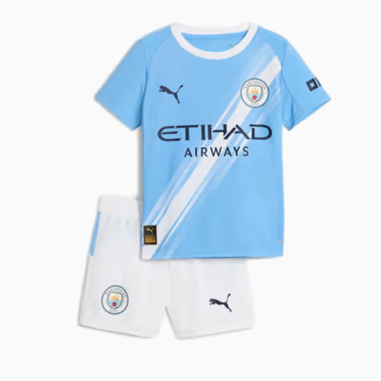 Kid's Manchester City 2025/26 Home Shorts - Black
