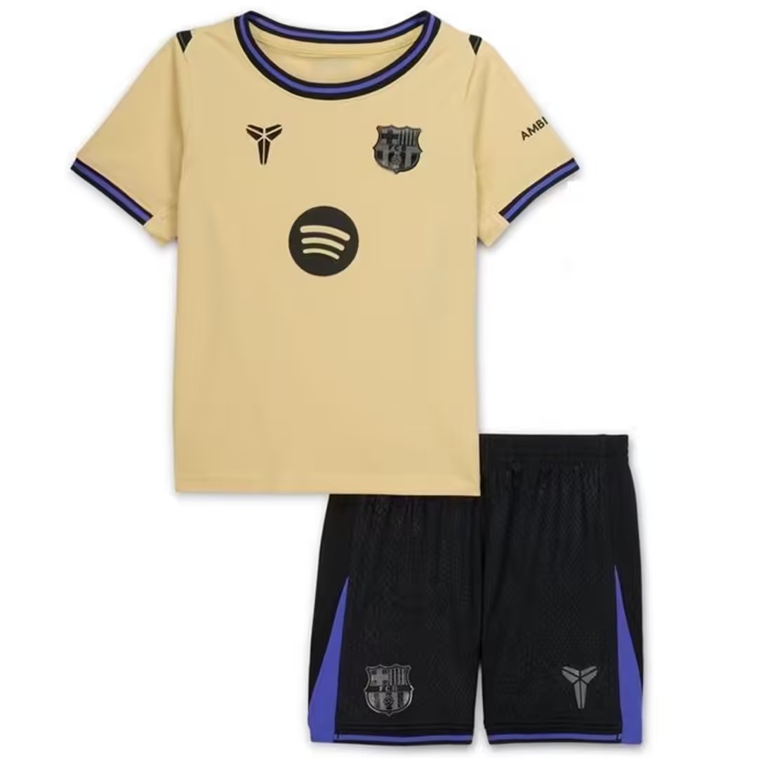 Kid's FC Barcelona 2025/26 Away UCL Shirt