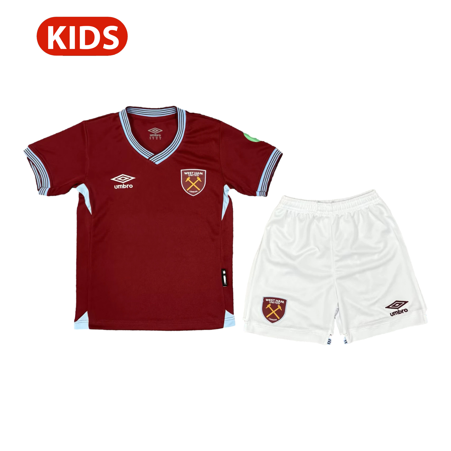 Kid's West Ham United 2025/26 Home Long Sleeve Shirt
