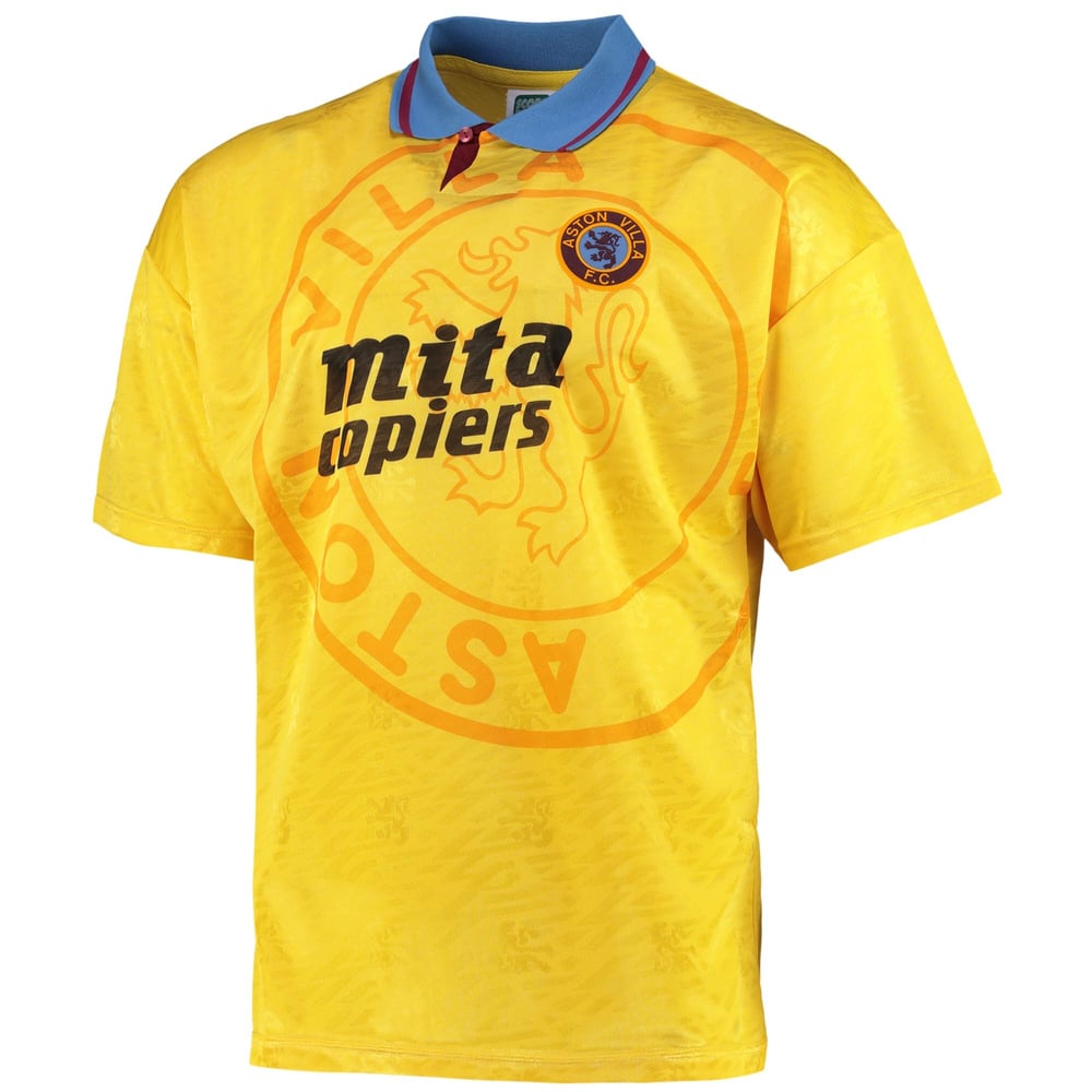Kid's Aston Villa 1990 Retro Shirt - Yellow