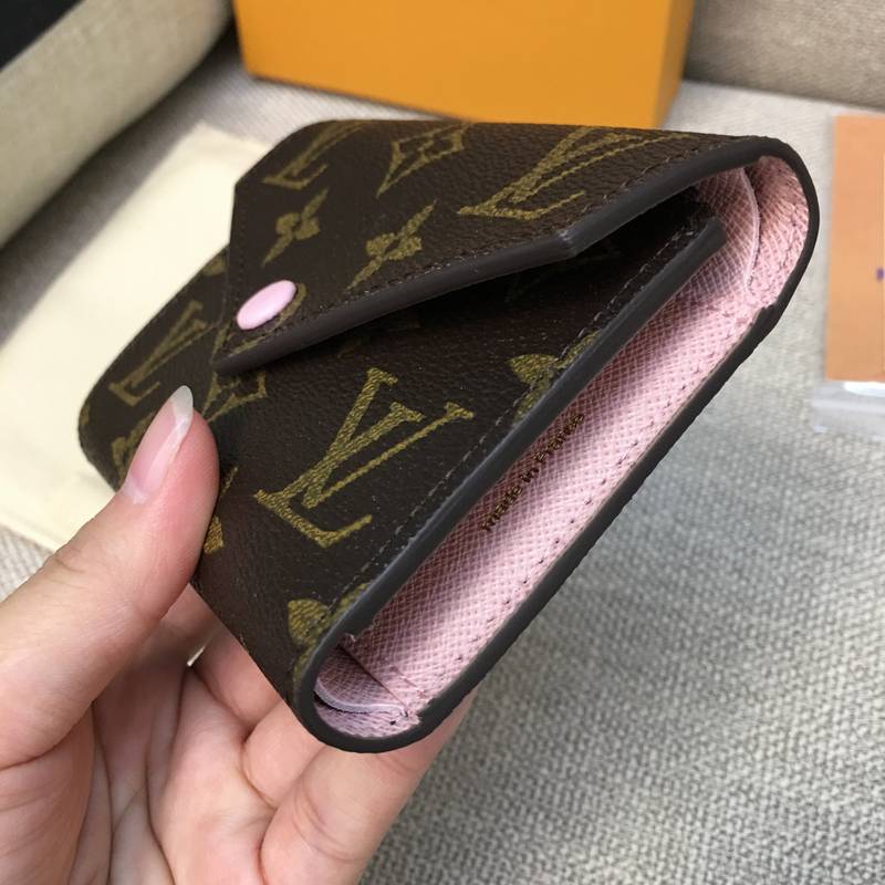 LV/路易威登高仿女士短款钱包豆豆钱包粉豆 粉色M62360-第5张图片