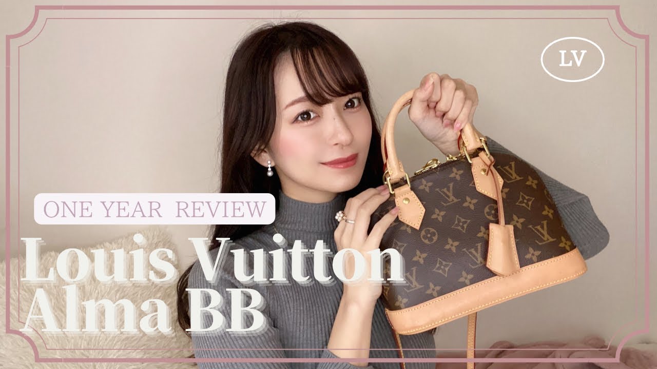 LouisVuittonアルマBB1年使用レビュー🤍容量、お気に入りポイント、コーデ紹介 - YouTube