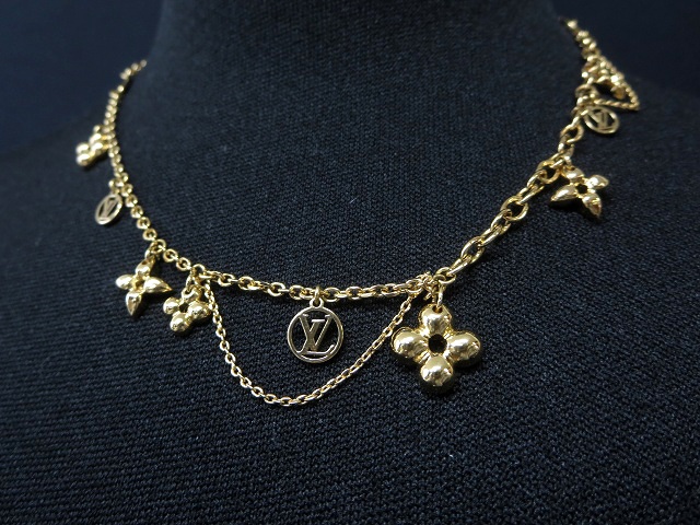 美品 ルイヴィトン LOUIS VUITTON コリエ・ブルーミング ネックレス M64855 レディース