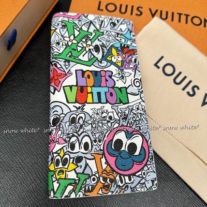 Louis Vuitton 長財布 明日着 限定 LV カートゥーン風♪ モノグラム ブラザ 長財布