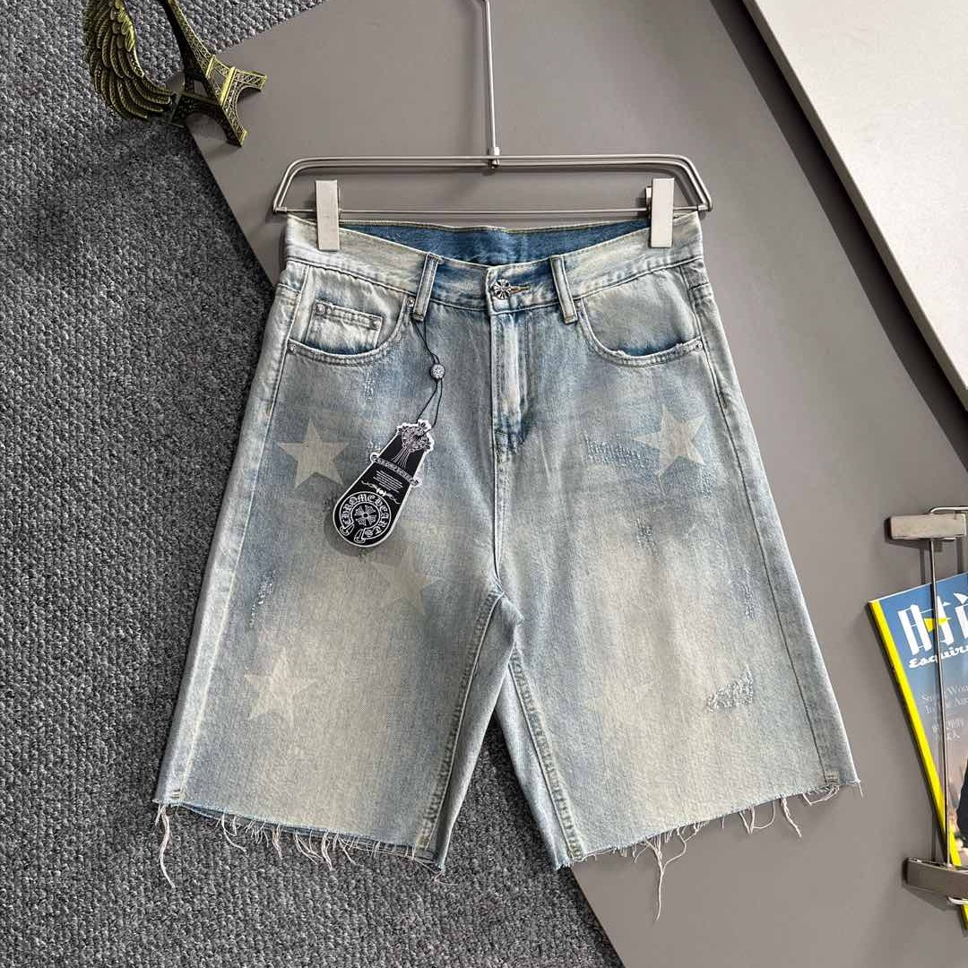 Chrome Hearts クロムハーツ デニムショーツ 2026夏季新品 ブルー（古着風）