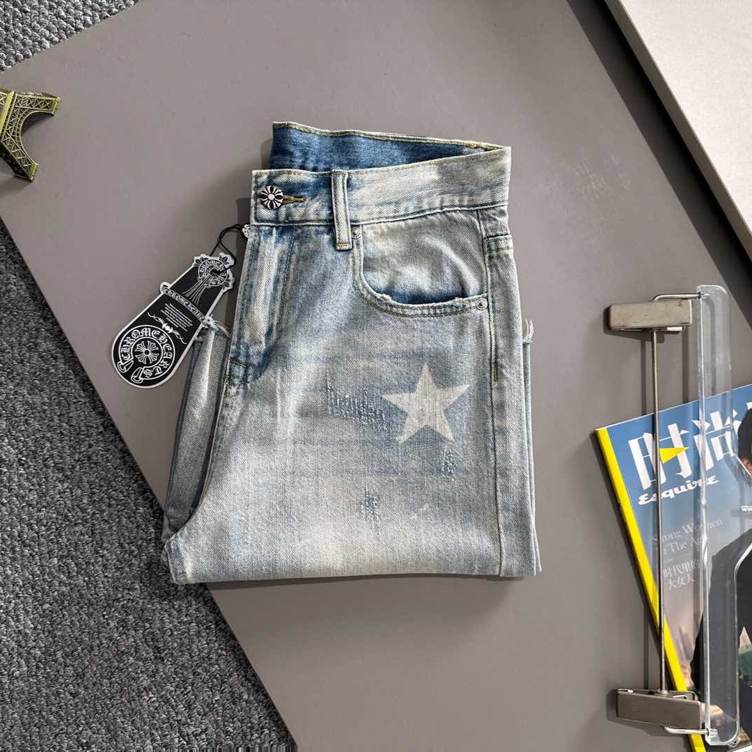 Chrome Hearts クロムハーツ デニムショーツ 2026夏季新品 ブルー（古着風）