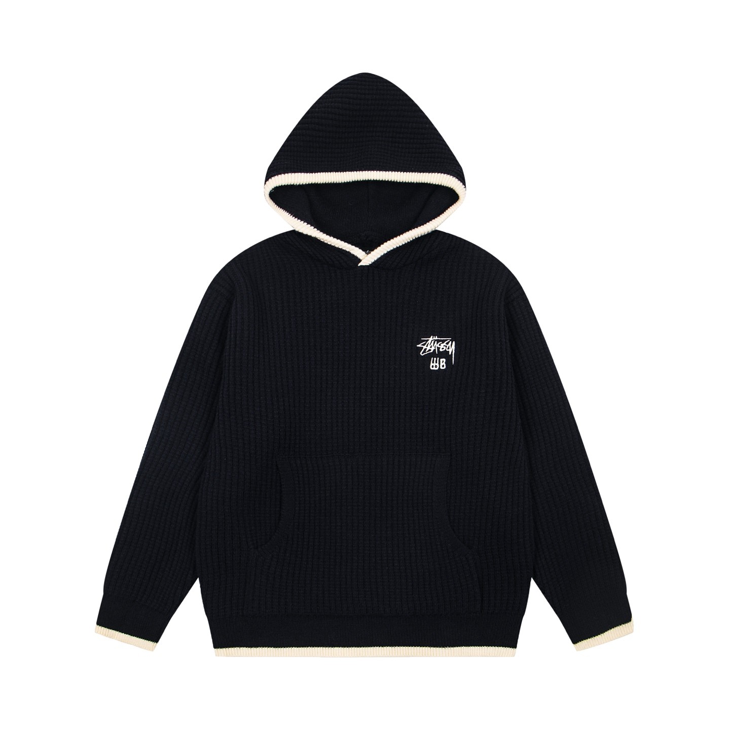 Stussy スタッシー Stussy Wales Bonner コラボレーション FW25 ワッフルニット フーデッドセーター ユニセックス