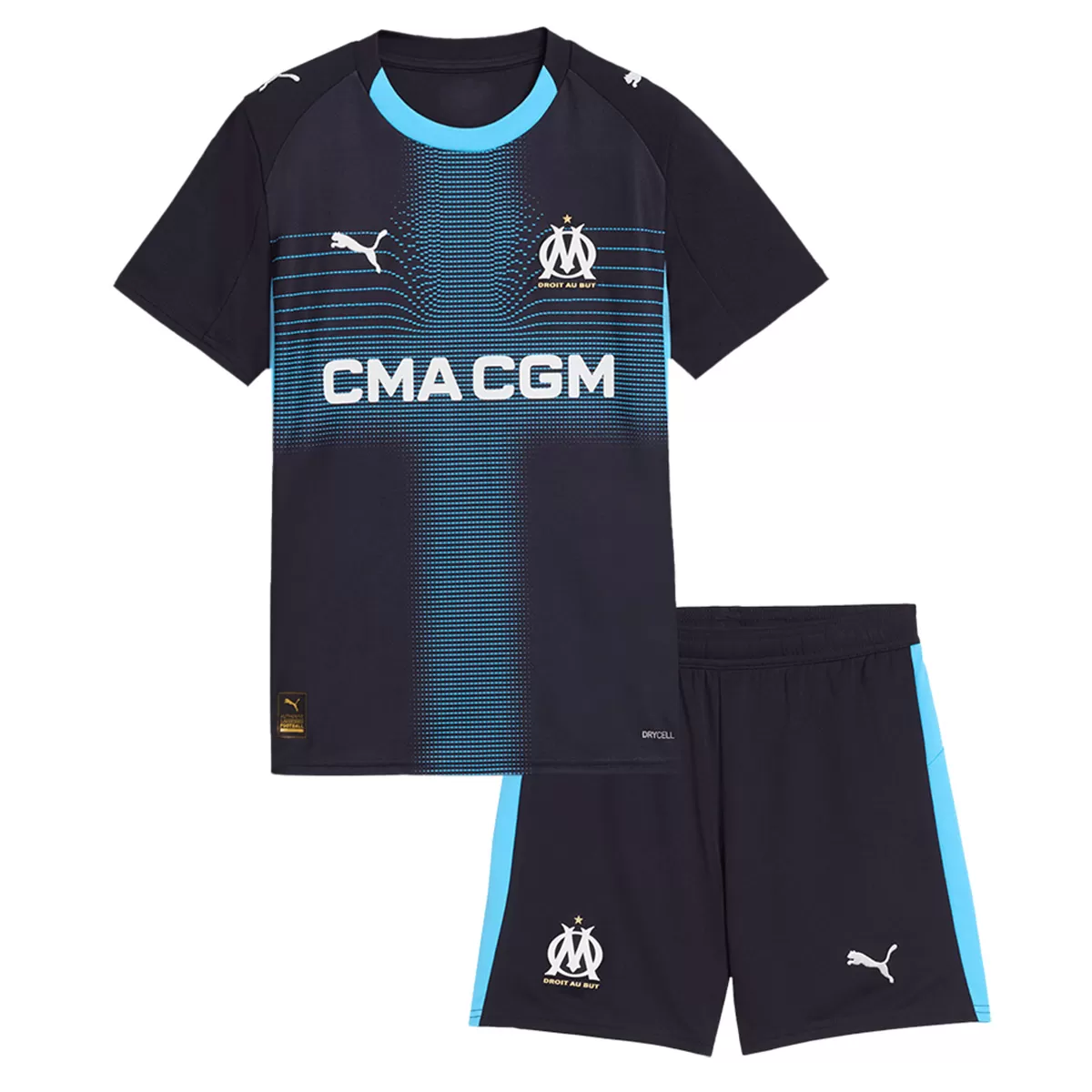 Kinder Olympique Marseille Auswärts Trikot-Set 2025/26