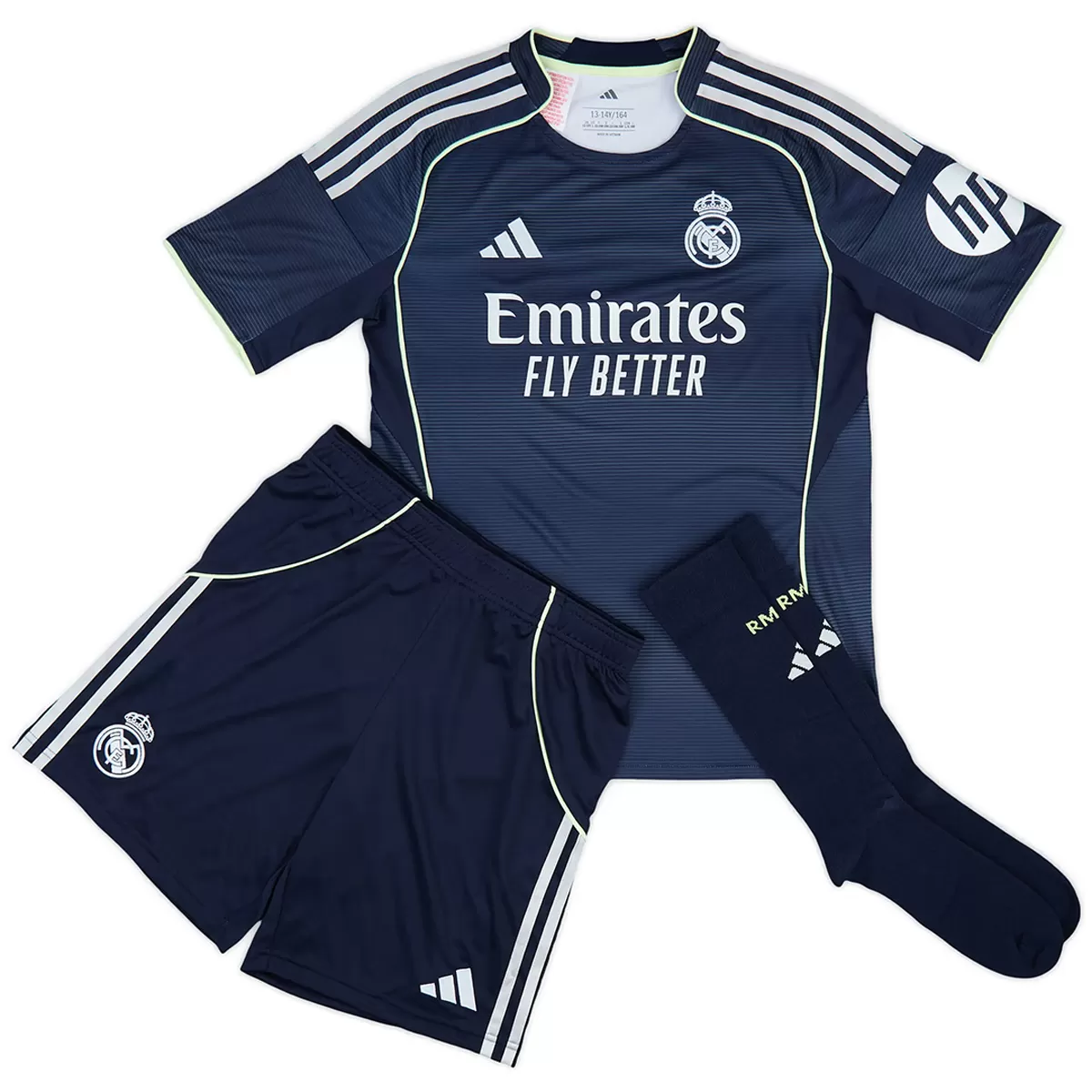 Kinder Real Madrid Auswärts Komplettset 2025/26