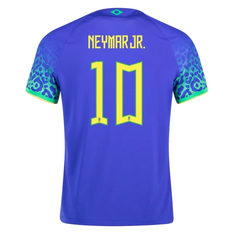 Neymar #10 Brazil Away Jersey World Cup 2022 [=National-Brazil=]