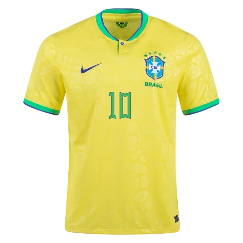 Neymar #10 Brazil Home Jersey World Cup 2022