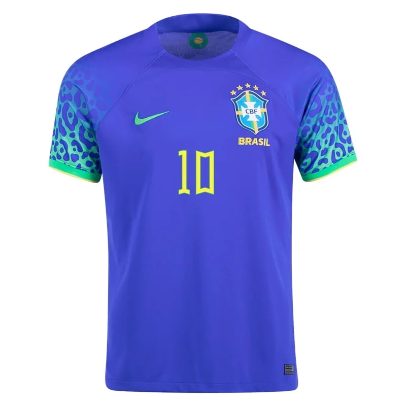 Neymar #10 Brazil Away Jersey World Cup 2022