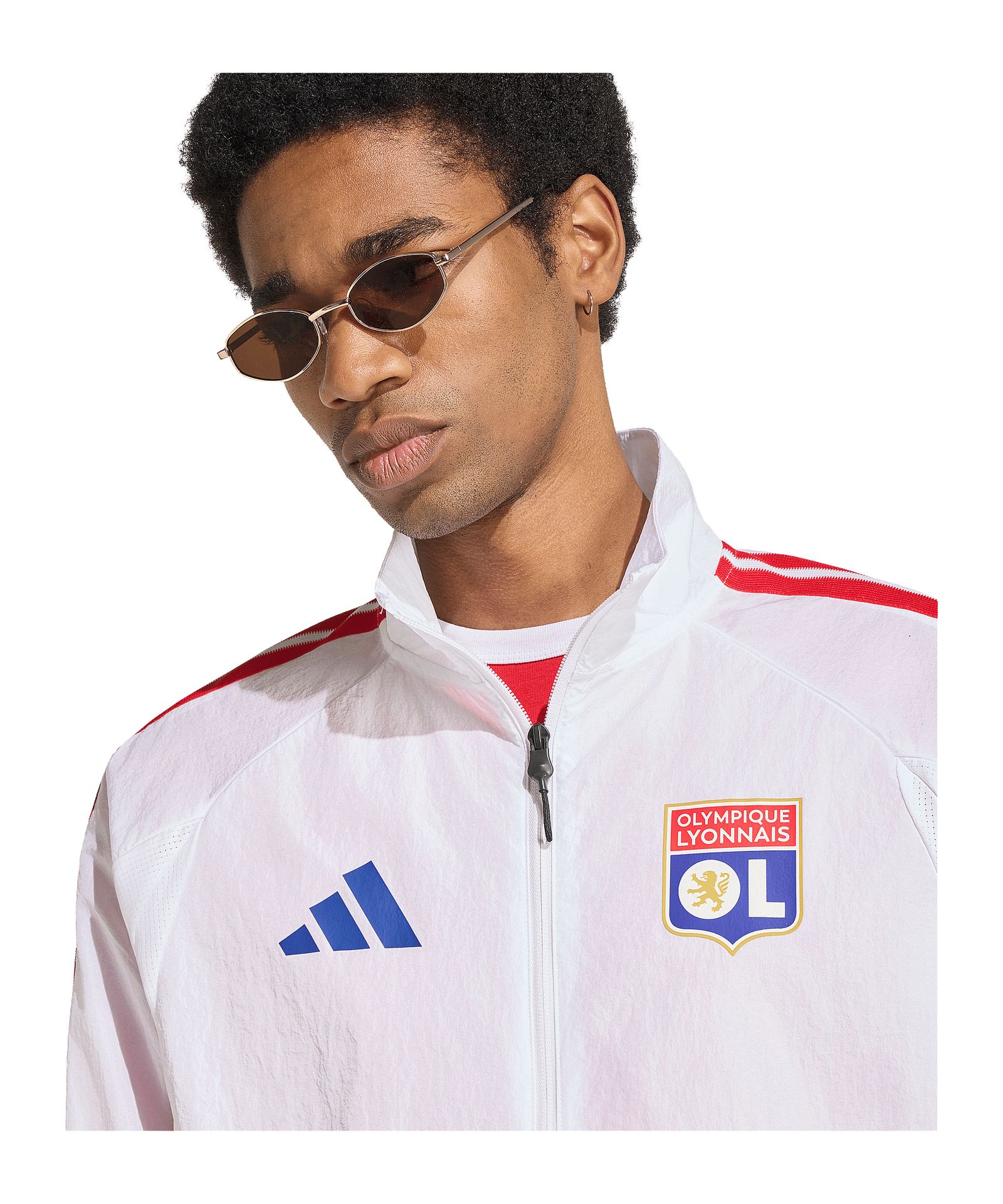 Olympique Lyon Anthem Jacke Weiß
