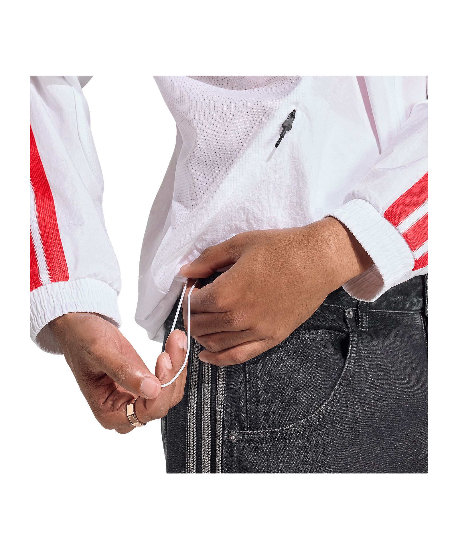 Olympique Lyon Anthem Jacke Weiß