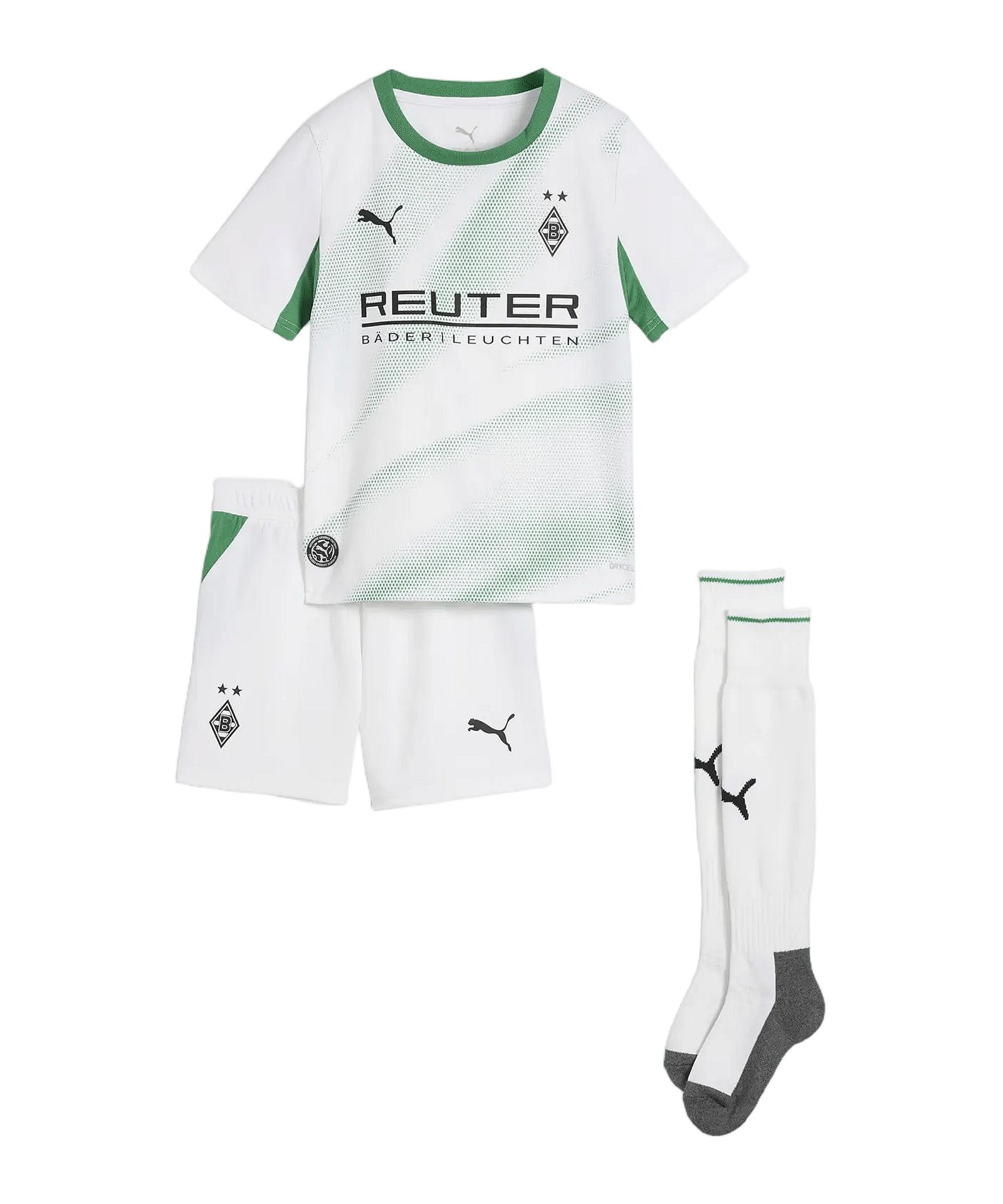 Borussia Mönchengladbach Trikot Set Home 2026/2027 Kinder Weiß F01