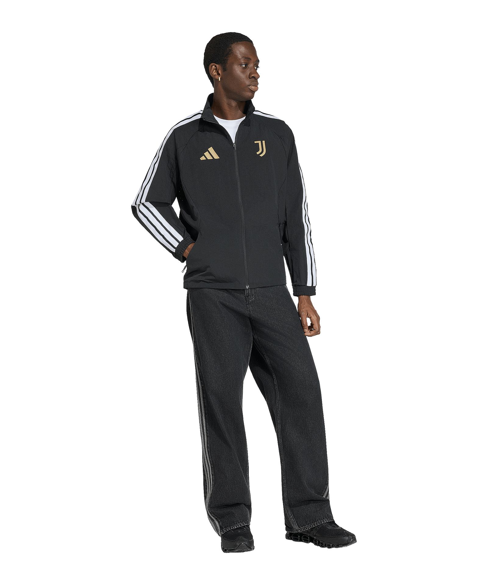Juventus Turin Anthem Jacke Schwarz