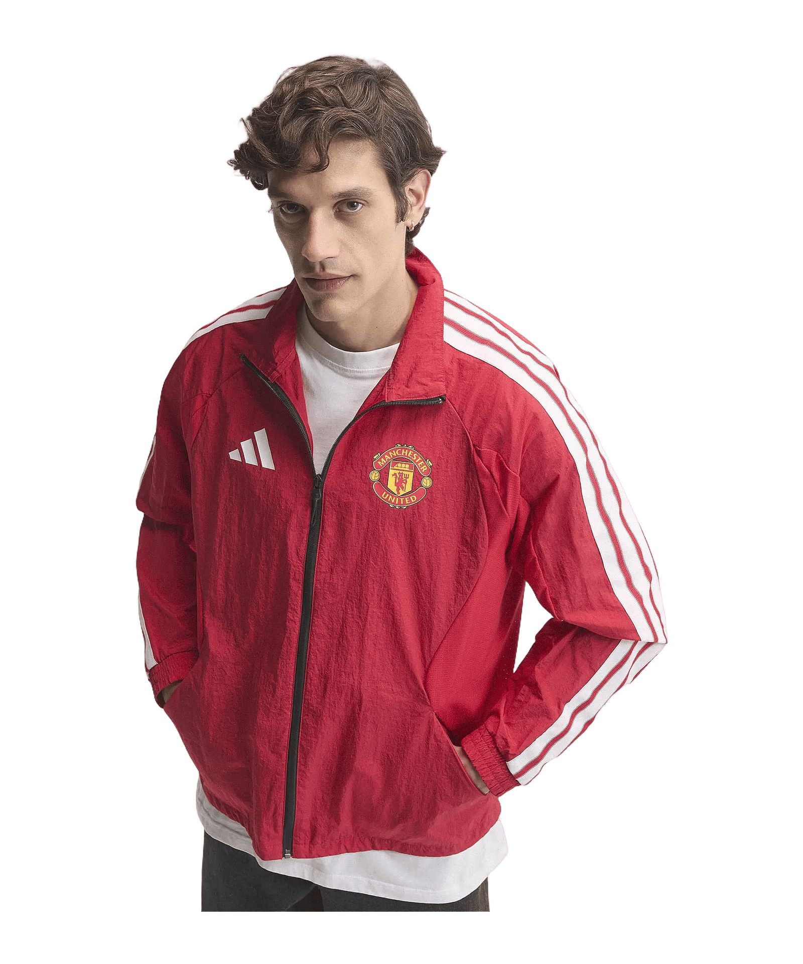 Manchester United Anthem Jacke Rot