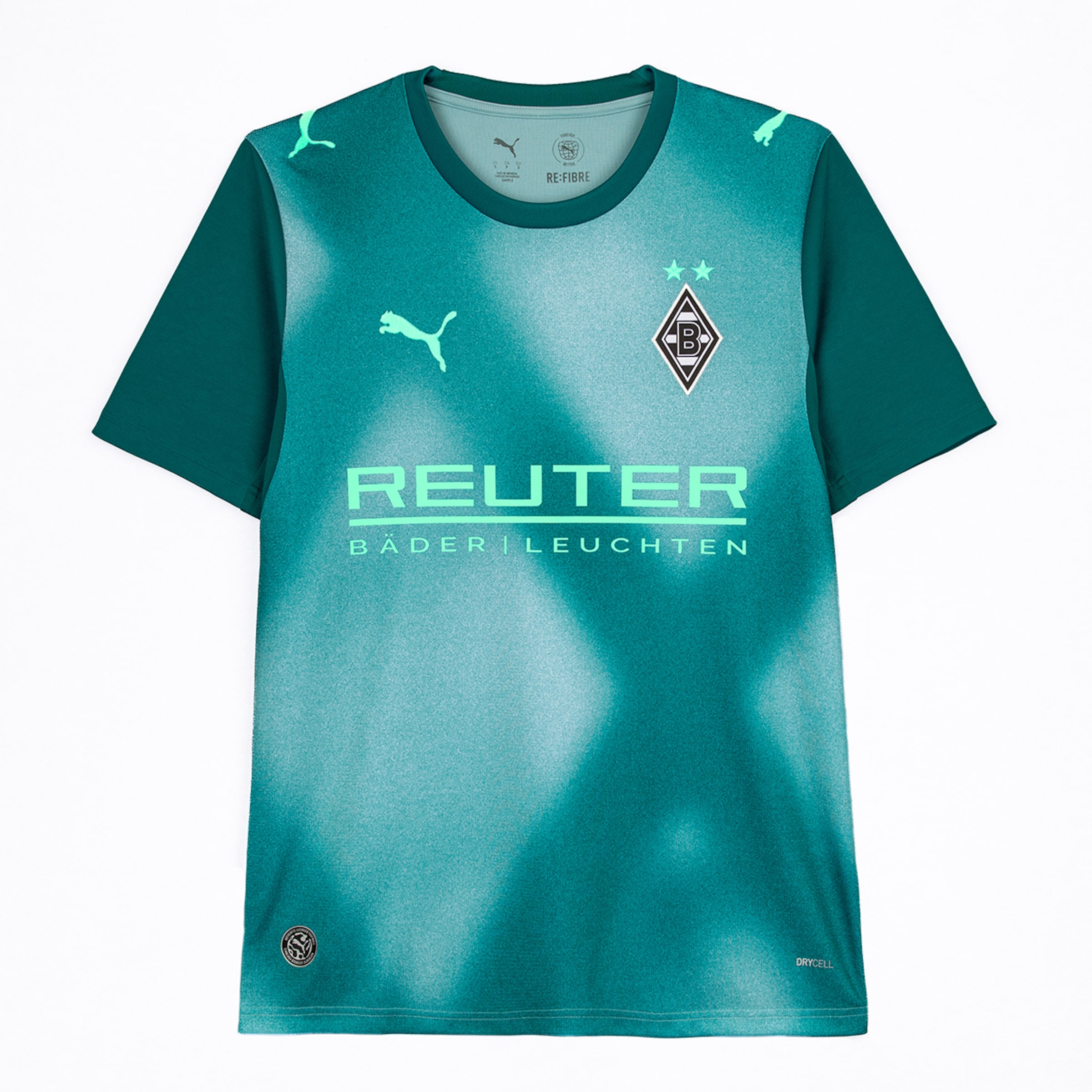 Ausweichtrikot von Borussia Mönchengladbach für die Saison 2026/27: Cool Green - Sea Foam Green