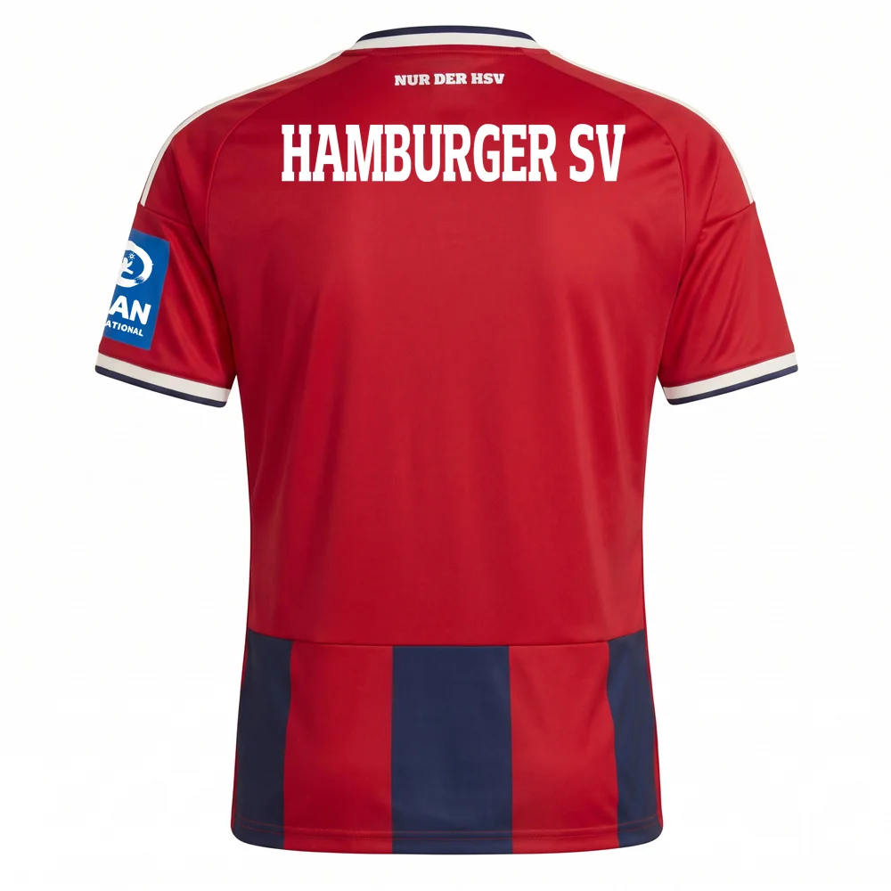 Auswärtstrikot des Hamburger SV für die Saison 2026/27: Rot/Dunkelblau