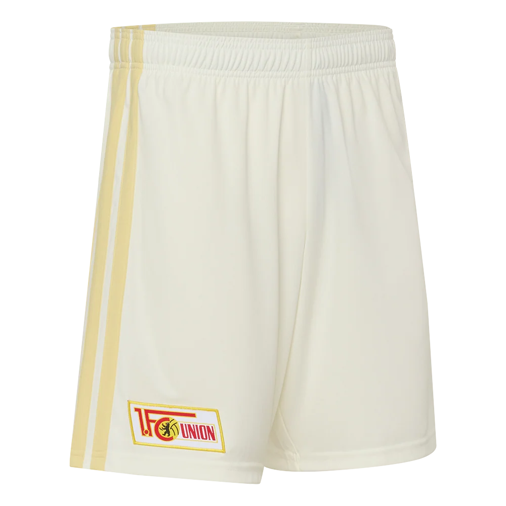 adidas Union Berlin Auswärtsshorts Saison 2026/27 – Beige/Gold