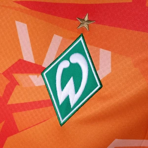 Werder Bremens orangefarbenes Kurzarm-Torwarttrikot der Saison 26/27