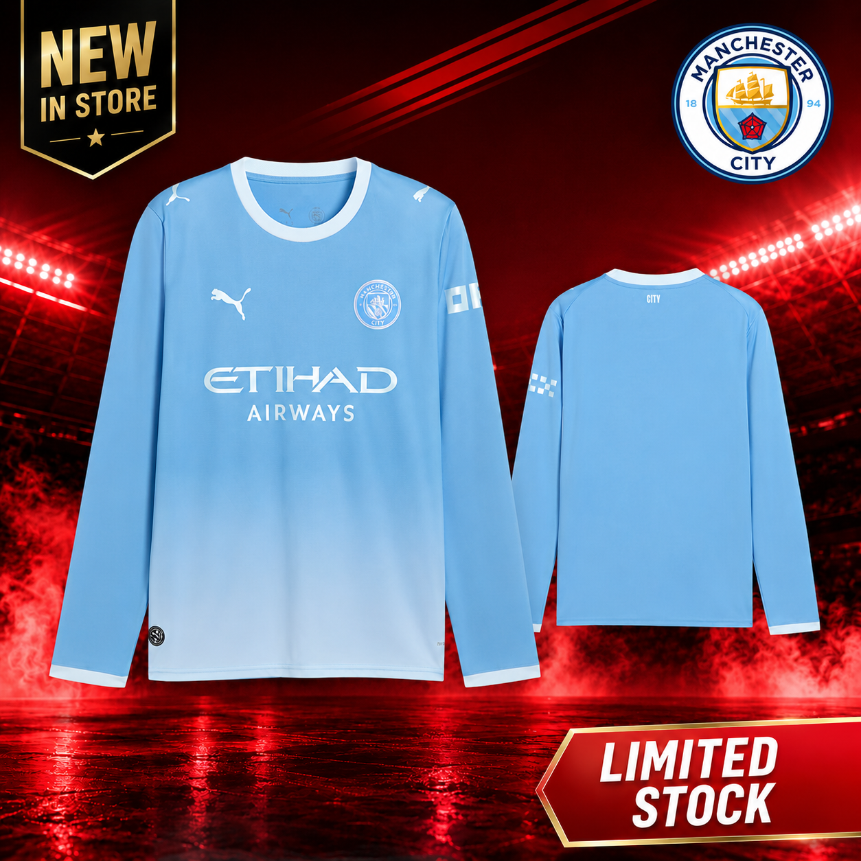 Manchester City 26/27 Home Long-Sleeve Shirt