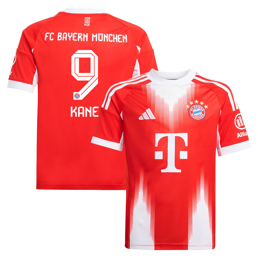 Harry Kane 9 Bayern München Heimtrikot 2025/26 JUGEND – Rot