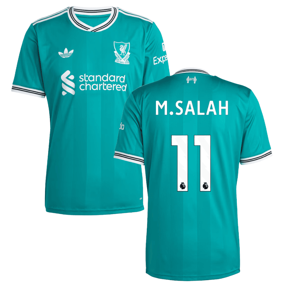 Mohamed Salah 11 Liverpool 2025/26 Drittes Herren Trikot – Aqua