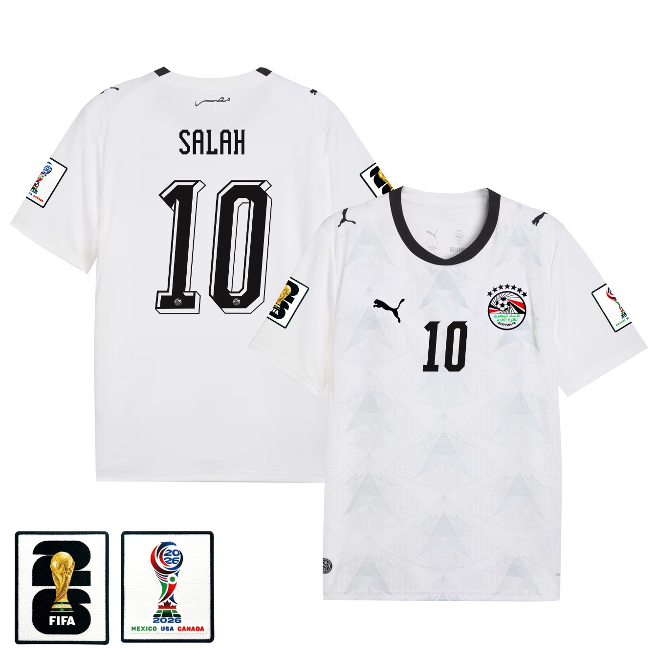 Mohamed Salah 10 Ägyptische Nationalmannschaft 2026 Herren Auswärtstrikot – Weiß