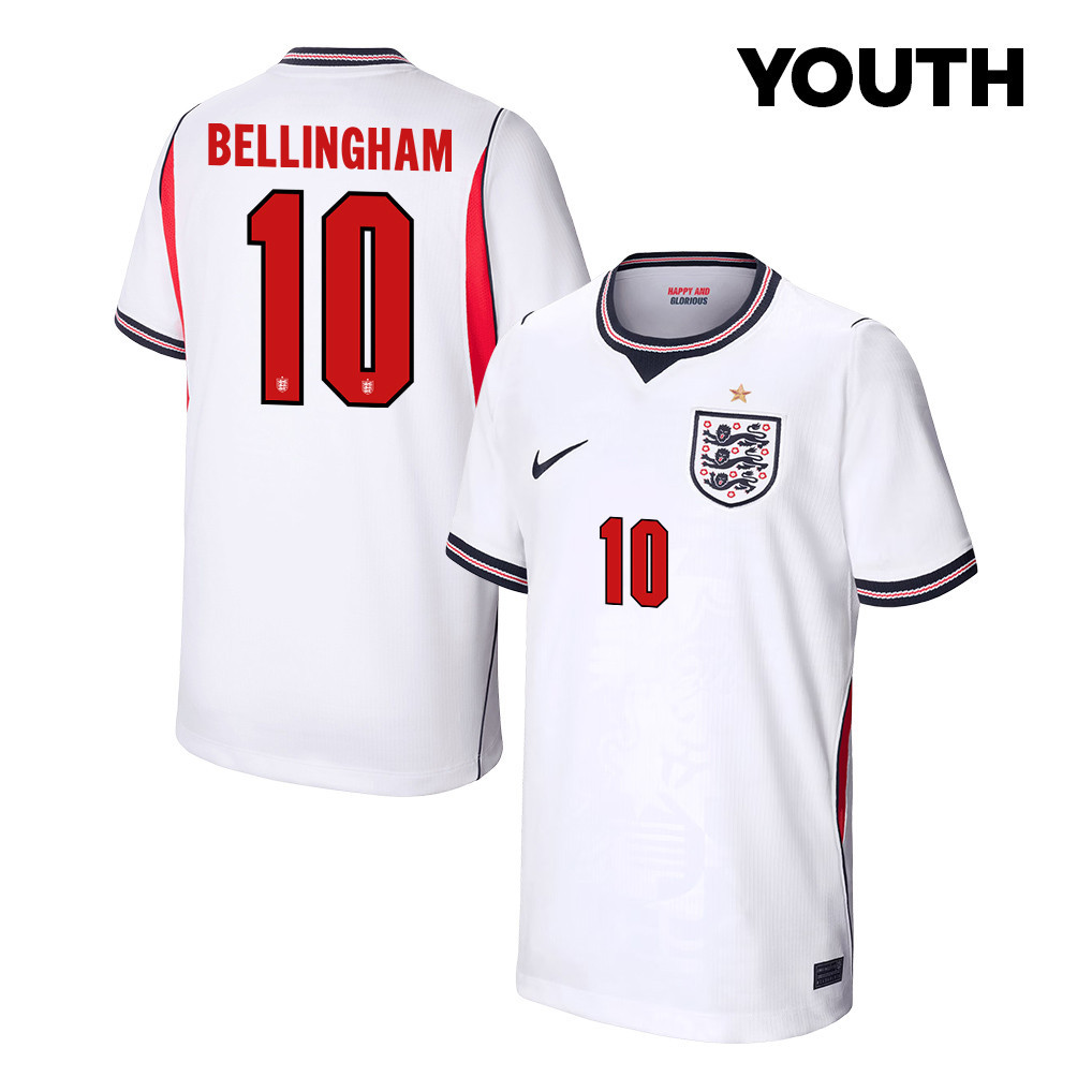 Jude Bellingham 10 England Nationalmannschaft Jugend 2026 Heimtrikot – Weiß