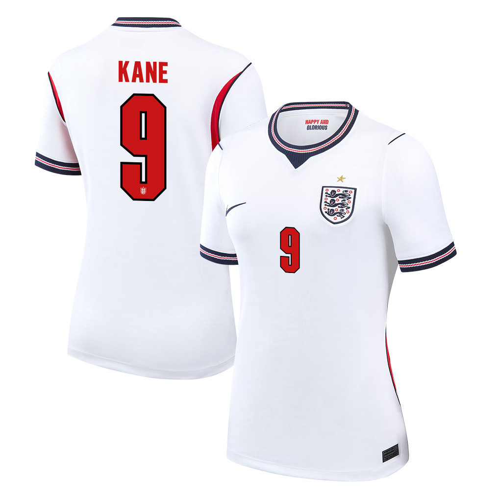 Harry Kane 9 Englische Frauen-Nationalmannschaft 2026 Heim Trikot – Weiß