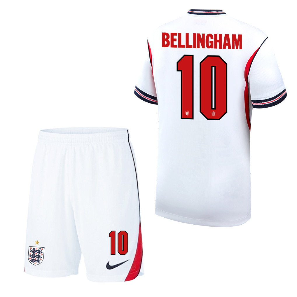 Jude Bellingham 10 Englische Nationalmannschaft 2026 Heim Herren Trikot- und Shorts-Set – Weiß