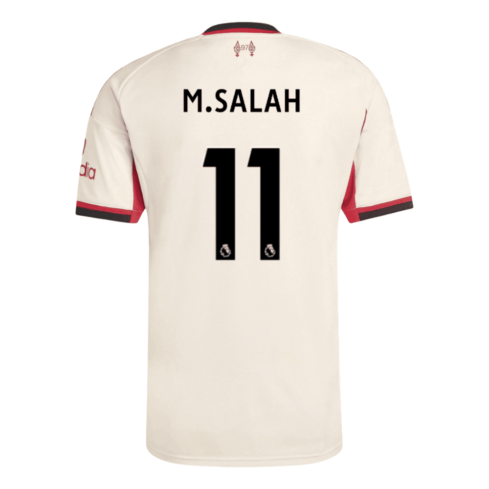 Mohamed Salah 11 Liverpool 2025/26 Auswärts Herren Trikot – Creme
