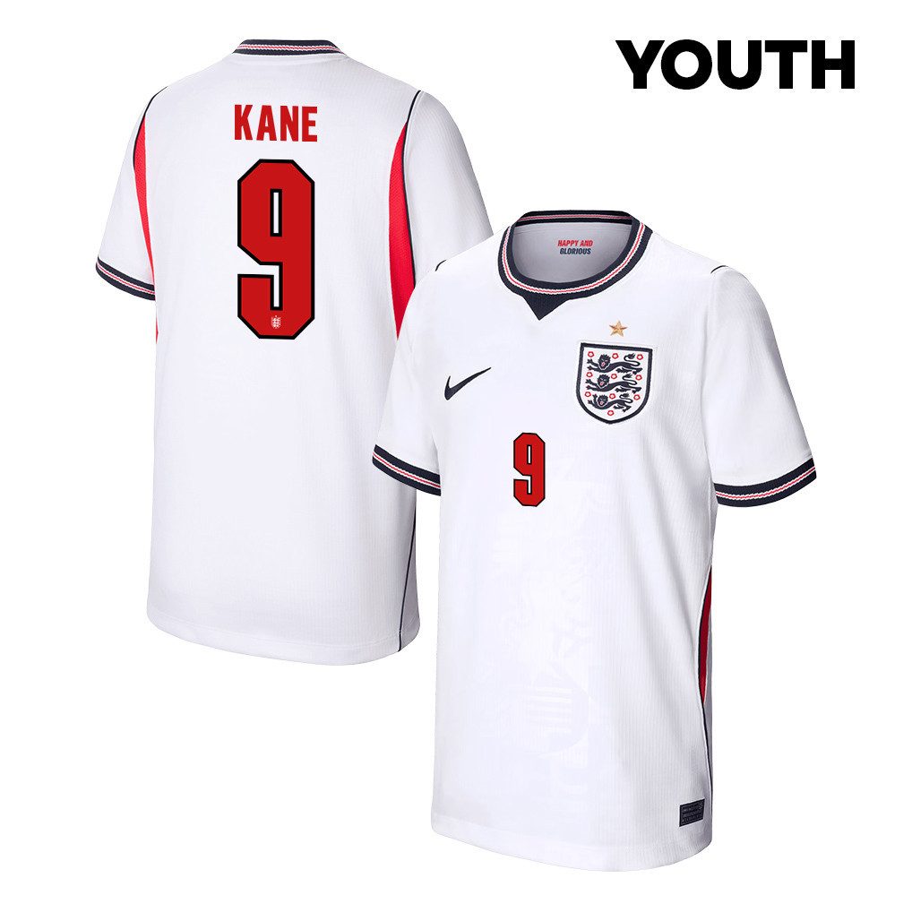 Harry Kane 9 England Nationalmannschaft Jugend 2026 Heimtrikot – Weiß