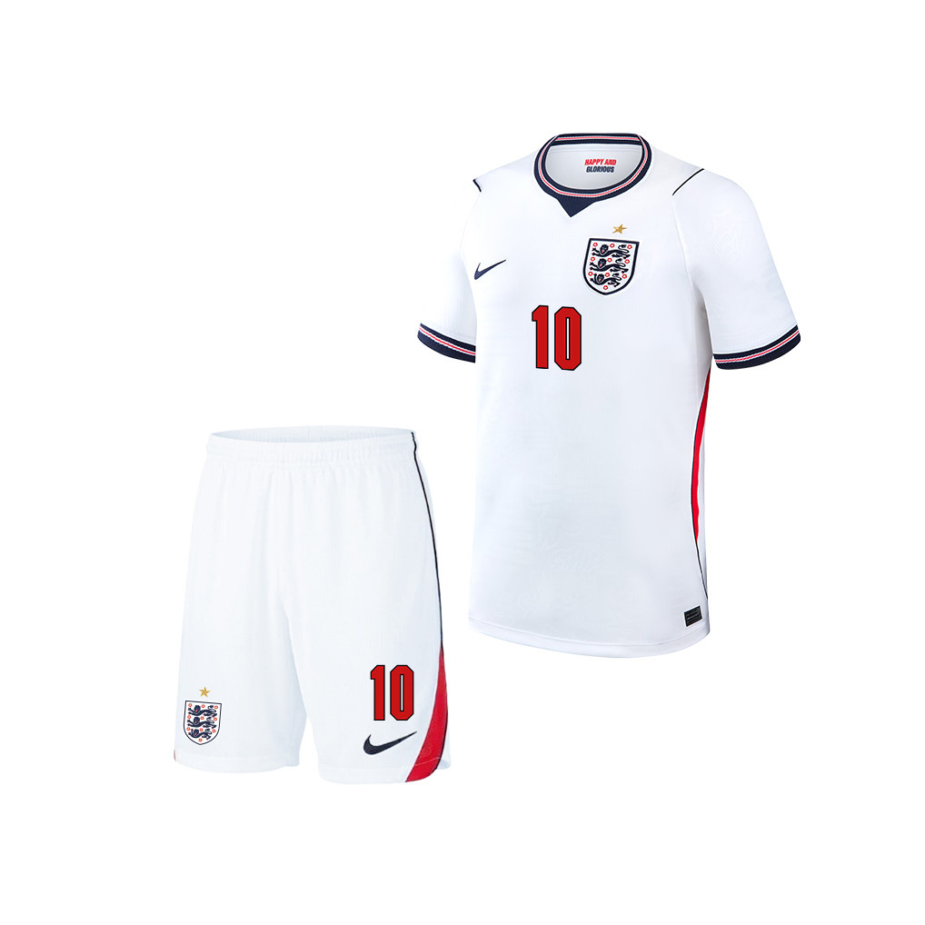 Jude Bellingham 10 Englische Nationalmannschaft 2026 Heim JUGEND Trikot- und Shorts-Set – Weiß