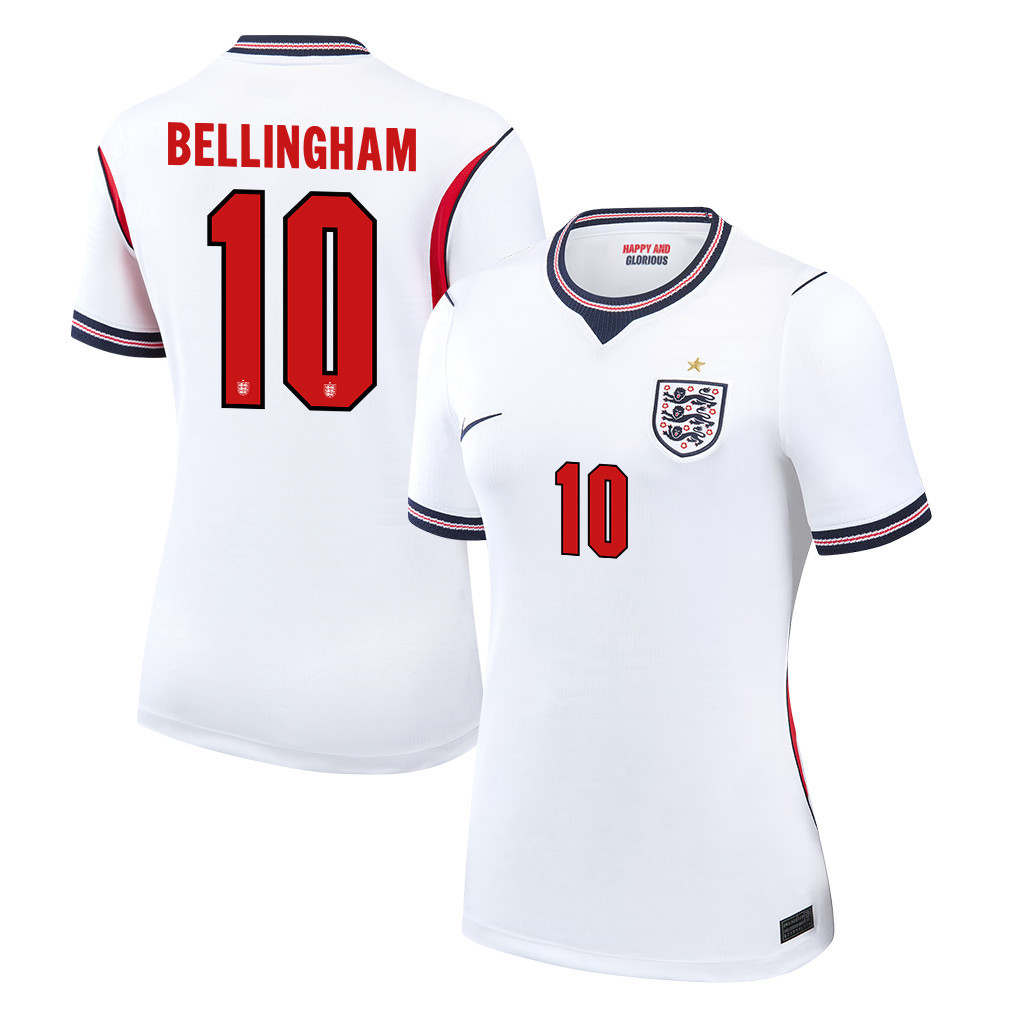 Jude Bellingham 10 Englische Frauen-Nationalmannschaft 2026 Heim Trikot – Weiß