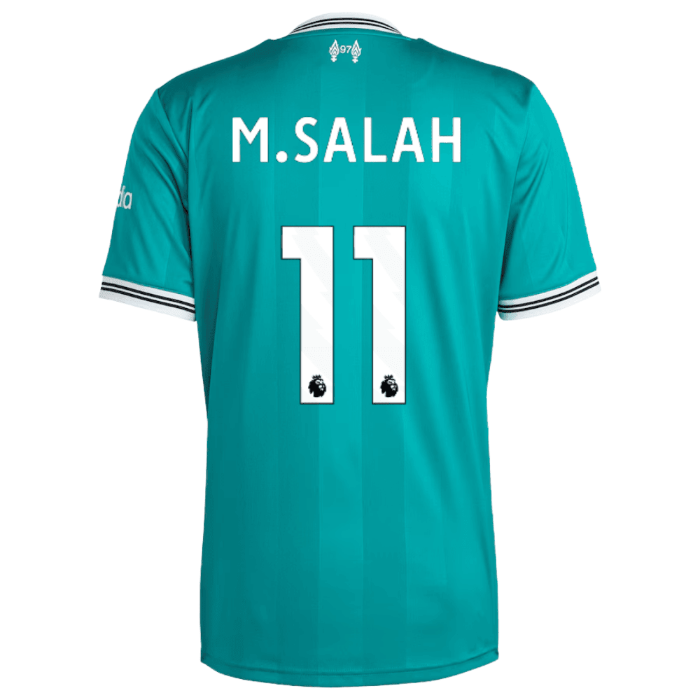 Mohamed Salah 11 Liverpool 2025/26 Drittes Herren Trikot – Aqua