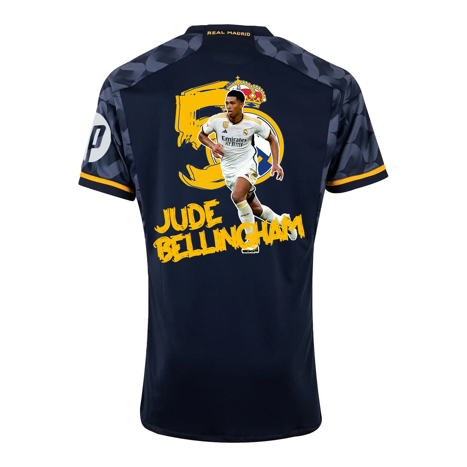 Jude Bellingham 5 Real Madrid Fan Art Auswärtstrikot – Herren
