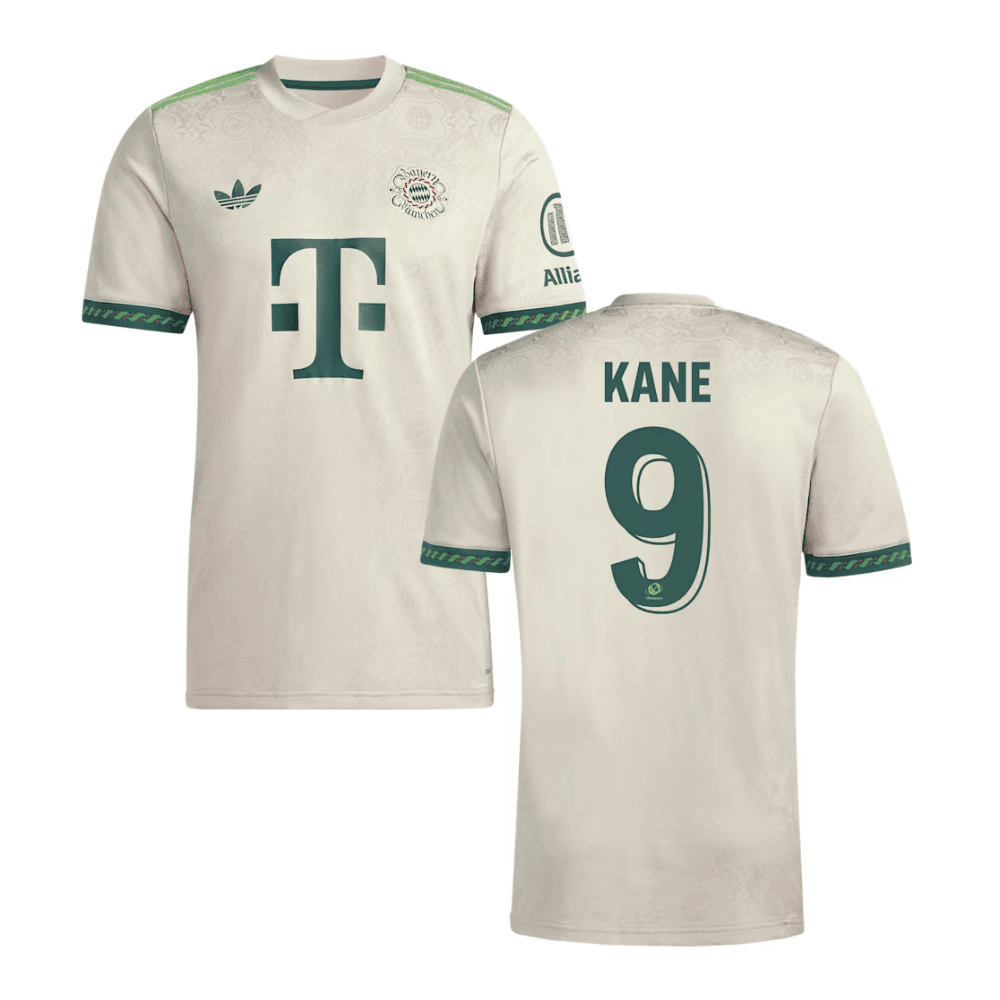 Harry Kane 9 Bayern München 2025/26 Viertes Herren Trikot – Creme