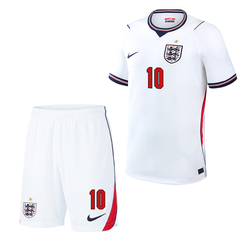 Jude Bellingham 10 Englische Nationalmannschaft 2026 Heim Herren Trikot- und Shorts-Set – Weiß
