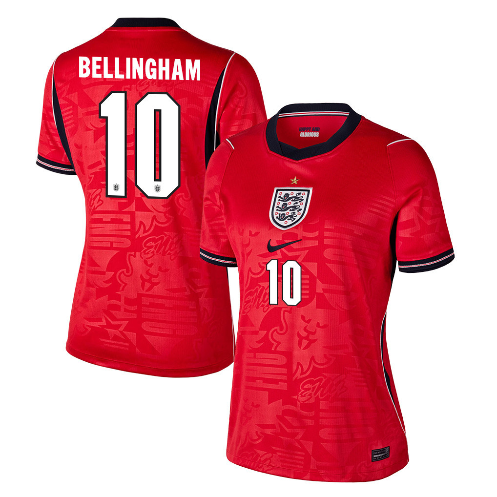Jude Bellingham 10 Englische Frauen-Nationalmannschaft 2026 Auswärts Trikot – Rot