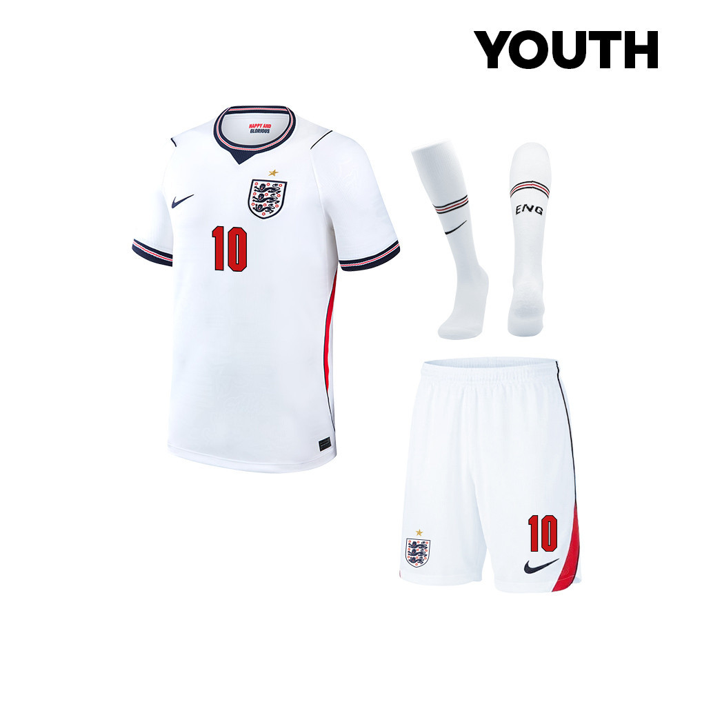 Jude Bellingham 10 Englische Nationalmannschaft 2026 JUGEND Heim Kit-Set – Weiß