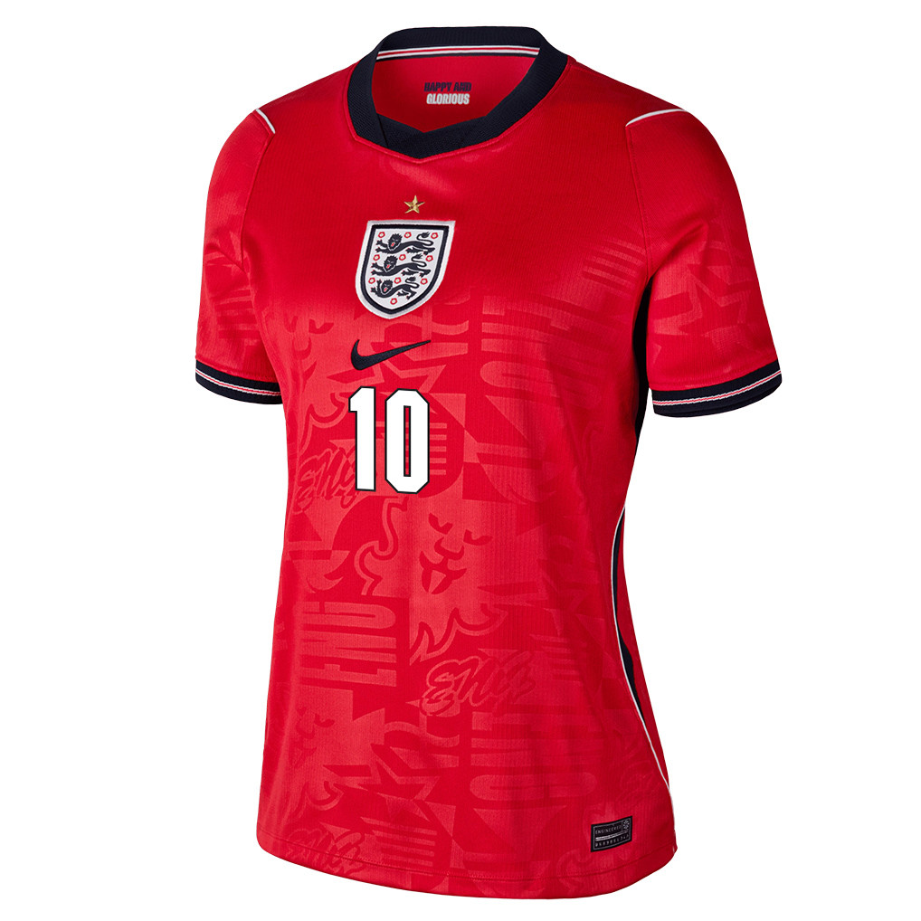 Jude Bellingham 10 Englische Frauen-Nationalmannschaft 2026 Auswärts Trikot – Rot