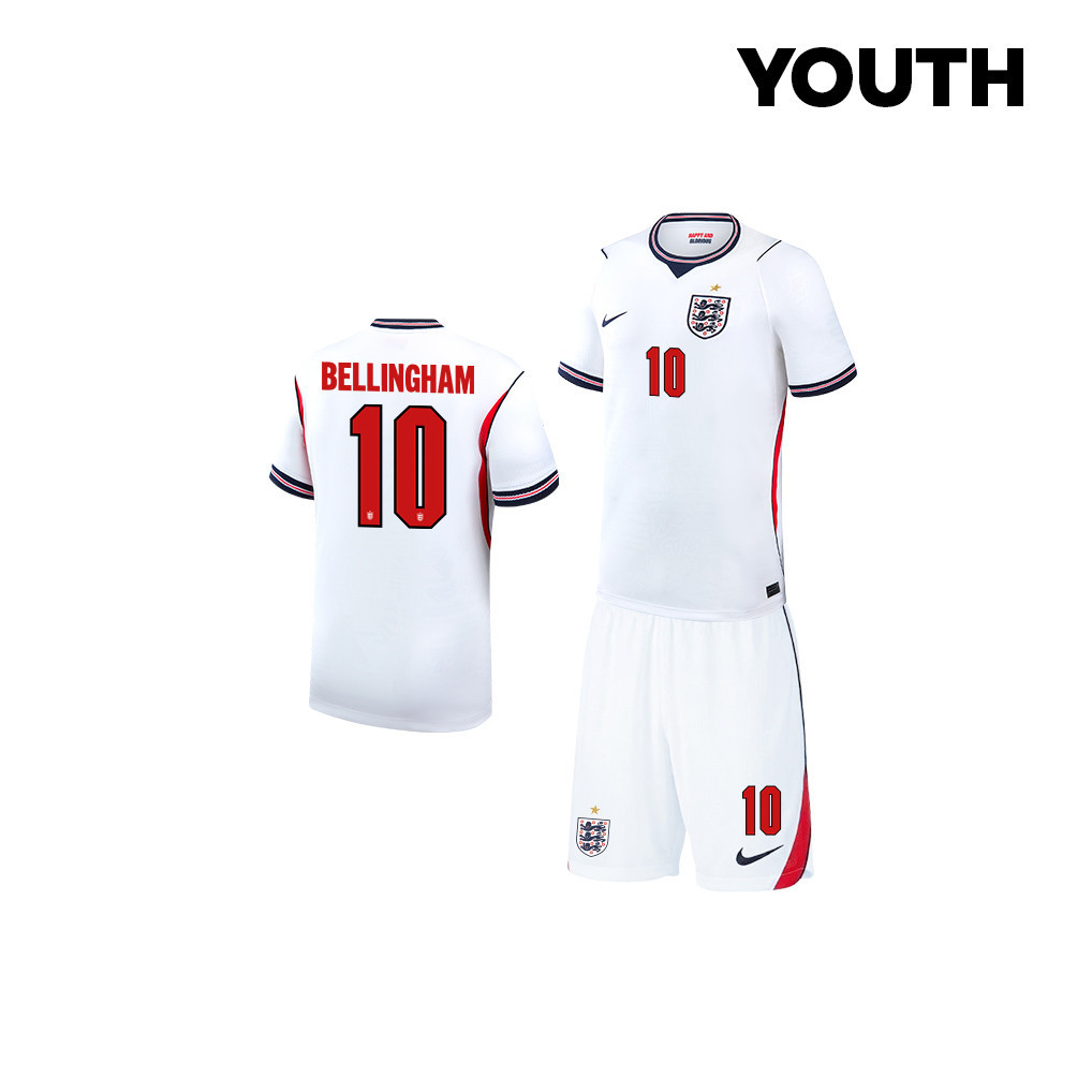 Jude Bellingham 10 Englische Nationalmannschaft 2026 Heim JUGEND Trikot- und Shorts-Set – Weiß