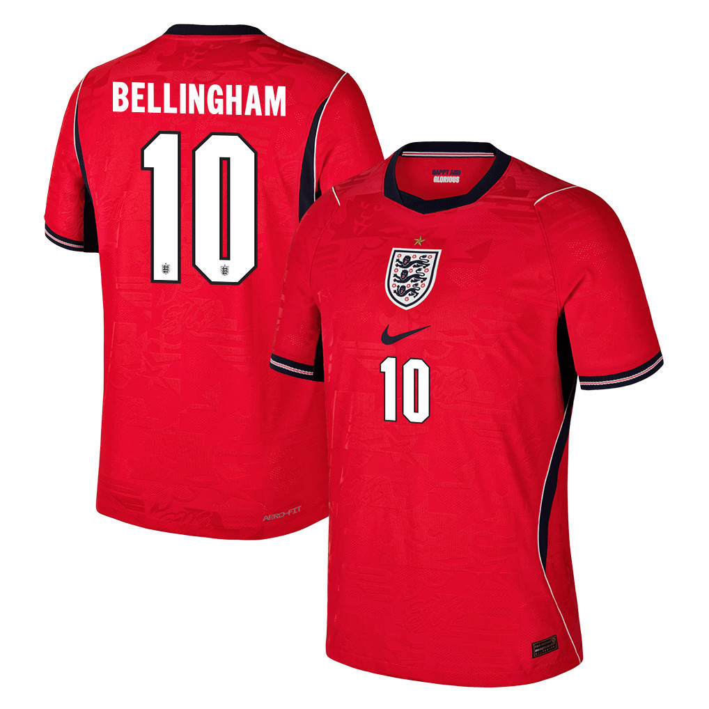 Jude Bellingham 10 Englische Nationalmannschaft 2026 Herren Auswärtstrikot – Rot