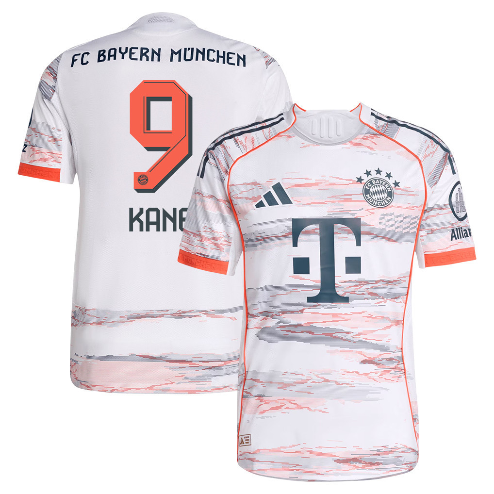 Harry Kane 9 Bayern München Auswärtstrikot 2025/26 Herren – Weiß